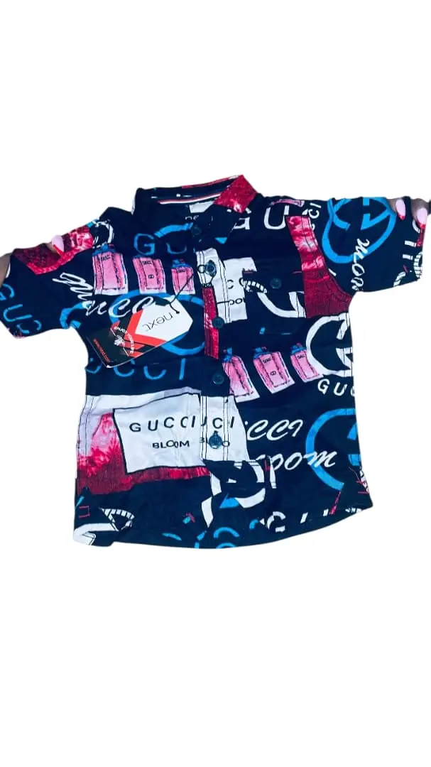 Boys Printed Short-Sleeve Shirt