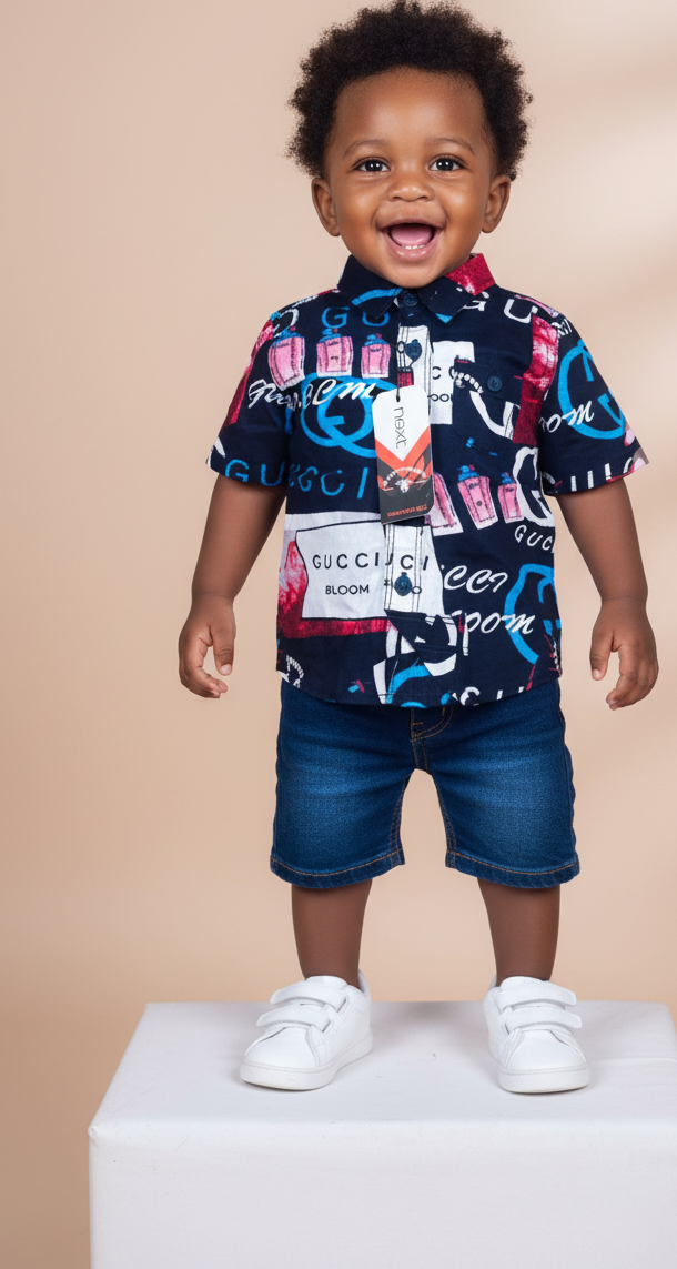 Boys Printed Short-Sleeve Shirt - Image 2