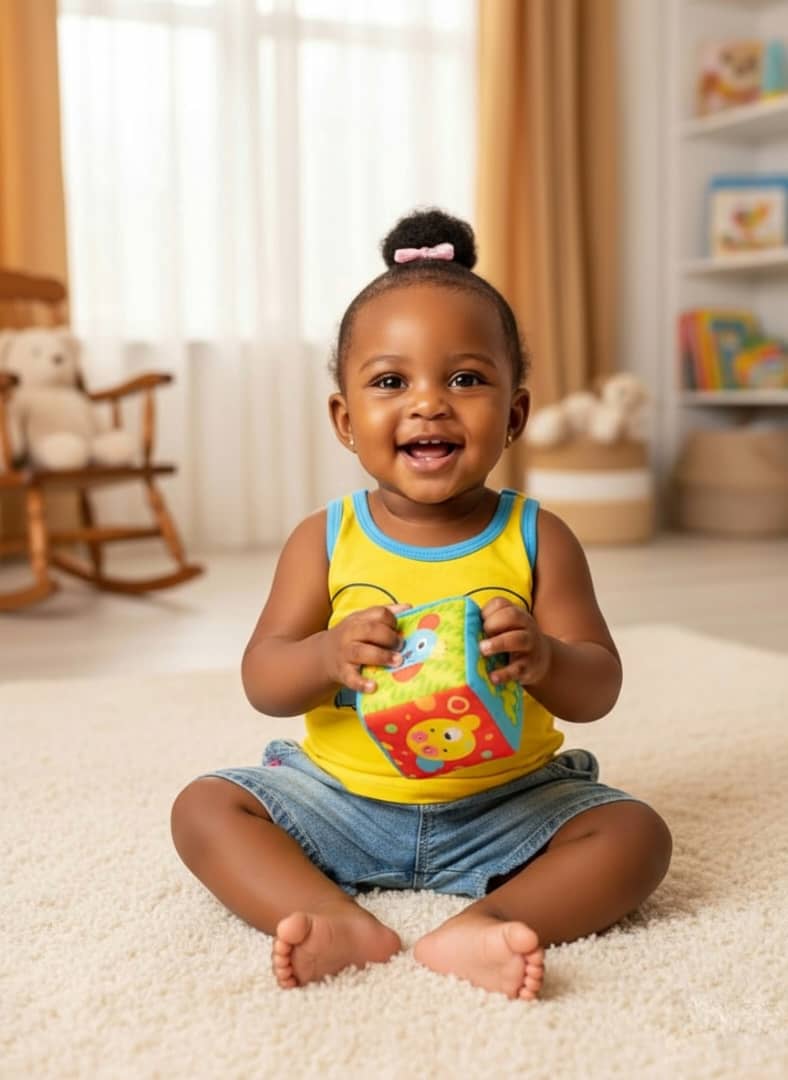Yellow Tank Top & Denim Shorts Set - Image 3